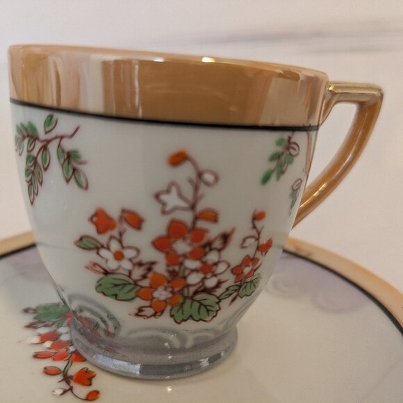 Chikaramachi Hand Painted Made in Japan Set Of 4 Cup and Saucer Vintage - Picture 4 of 10